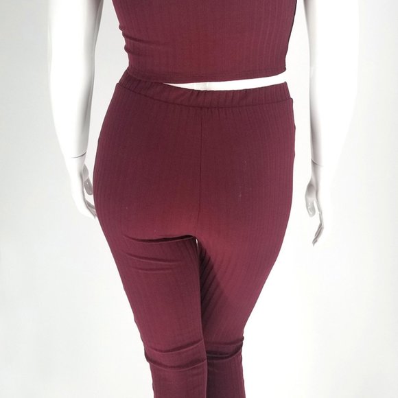 Soleil & Skye Burgundy 3 Piece Leggings Set 1X-3X NEW WITH TAGS - Picture 4 of 6